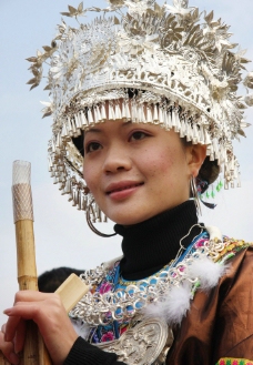 柳州融水苗族风情 苗族美女图片