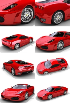 红跑车法拉利F4303D模型素材图片