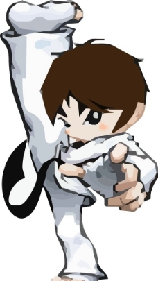 跆拳道卡通人物图片