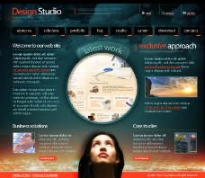 欧美梦幻时尚设计工作室网站模板图片
