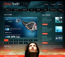 欧美 梦幻 设计 时尚 工作室 美女 云朵 网站 模板图片