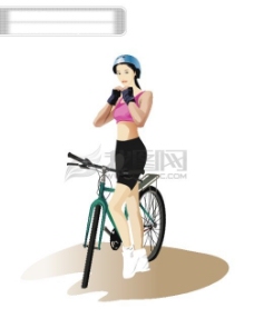 自行车运动插图插画运动骑自行车