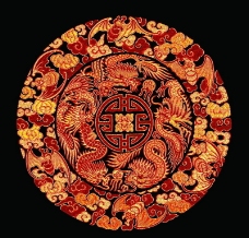 中国风刺绣龙纹图片