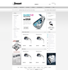高尔夫 网页 设计 首页 模版 golf图片
