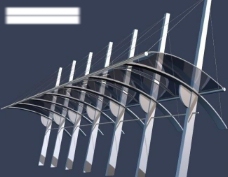 廊架 max 建筑 模型图片