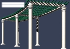 建筑 max 模型 花架图片
