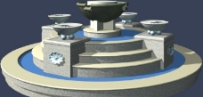 喷泉设计3DMAX模型水池喷泉图片