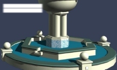 3d max 模型 水池喷泉图片