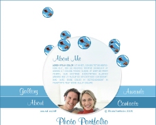 网页模板 蓝色 手拉手 简洁 白色 气泡图片