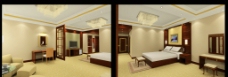 宾馆酒店模型原创酒店宾馆豪华套房3dmax模型图片
