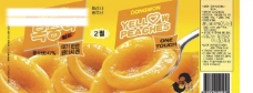 促销广告诱人的黄桃罐头标签图片