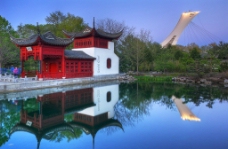 中國風蒙特利爾中國式公園園景图片