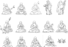 矢量图库佛教人物图片