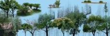 花园景观园林景观花草树林鸟瞰透视效果图PSD分层5图片