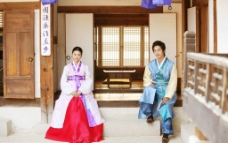 情侣生活生活中的演戏中的情侣韩国伉俪婚纱结婚结婚照图片