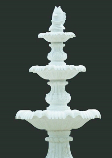一个欧式喷泉雕塑的psd格式素材图片