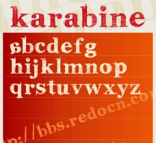 karabinE英文字体