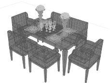 餐桌组合精致成套家具餐桌椅组合图片