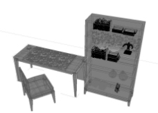 组合家具精致成套家具书桌装饰柜组合图片