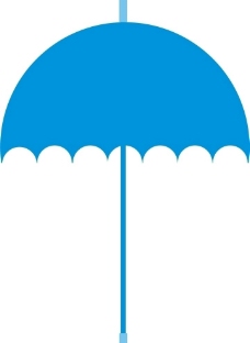 蓝色小雨伞图片