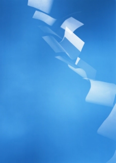 纸张素材 几张白纸飘落