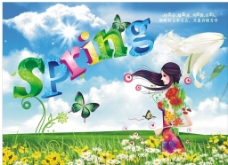 spring春天海报设计图片